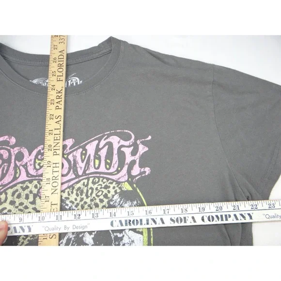 Aerosmith‎ Get Your Wings US Tour 74 Graphic T Shirt Charcoal Grey XXL - Picture 5 of 5